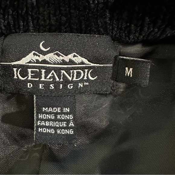 Vintage Icelandic Design Nordic Floral Lined Wool Cardigan Sz Medium - Picture 4 of 8